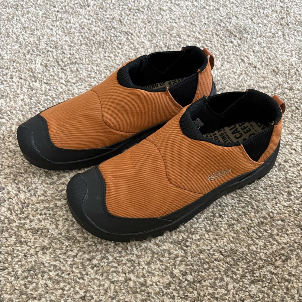 Keens‎ Hoodcamp FR Fire Retardant Maple Black Slip On Shoes Mens size 10